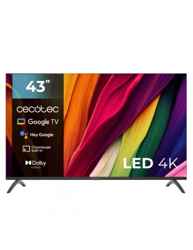 Cecotec A4 series ALU40043 Televisor Smart TV sin Marco de 43" LED con Resolucion 4K UHD - Procesador Cortex A55 - Google TV