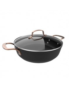 Cecotec Polka Fantasy 28 Low Pot Golden Olla Baja de 28cm de Alumino Forjado - Capacidad de 4.1L - Antiadherente - Apto para