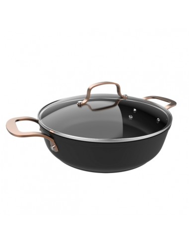 Cecotec Polka Fantasy 28 Low Pot Golden Olla Baja de 28cm de Alumino Forjado - Capacidad de 4.1L - Antiadherente - Apto para