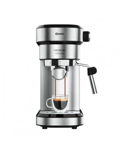 Cecotec Cafelizzia Steel Cafetera Expresso con Vaporizador - Potencia 1350W - Presion 20bar - Termoblock - Temperatura