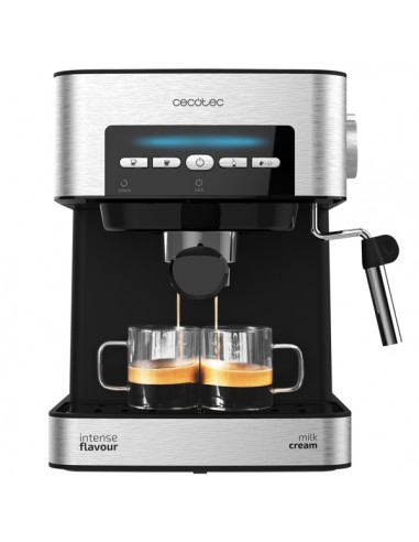 Cecotec Power Espresso 20 Matic Cafetera Expresso con Vaporizador - Capacidad 1.5L - Presion 20bar - Deposito de 1.5L - Acero