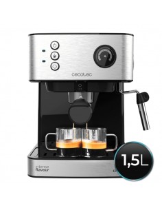 Cecotec Power Espresso 20 Professionale Cafetera Expresso con Vaporizador - Capacidad 1.5L - Presion 20bar - Deposito de 1.5L