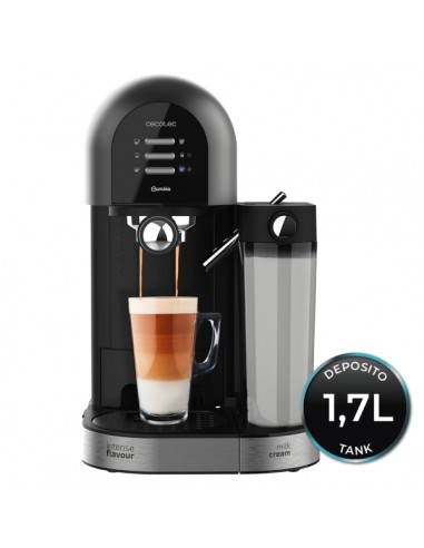 Cecotec Power Instant-ccino 20 Chic Serie Nera Cafetera Expresso Compatible con Capsulas - 1470W - Presion 20bar - Deposito
