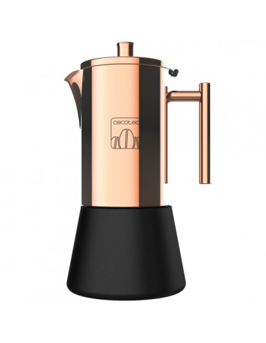 Cecotec Moking 400 Cafetera Italiana para 4 Tazas - Acero Inoxidable - Compatible con Induccion - Apta para Gas-Electrica y