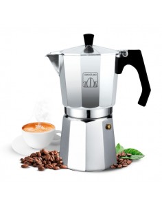 Cecotec Mokclassic 900 Cafetera Italiana para 9 Tazas - Aluminio Fundido - Apta para Placas Electricas-Vitro y Gas - Junta