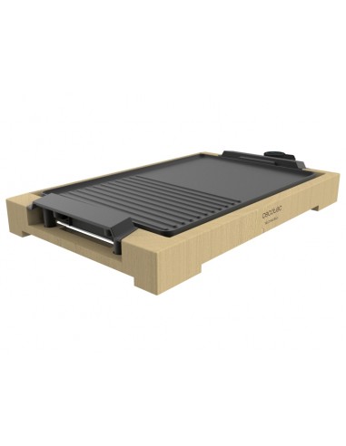 Cecotec Tasty and Grill 2000 Bamboo Black Plancha Electrica - 2000W - Antiadherente - Estructura Bambu - Termostato - Apta