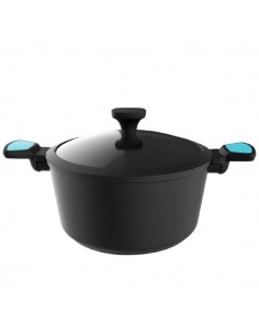 Cecotec Polka Platinum Thunder Cacerola de Aluminio Forjado de 28cm - Revestimiento Antiadherente - Compatible con Induccion