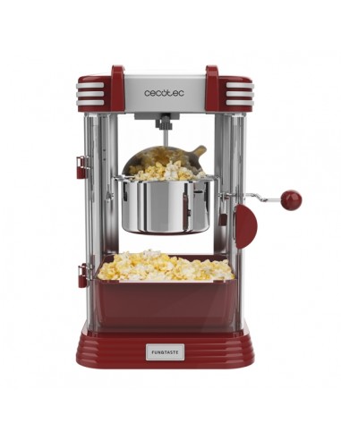 Cecotec FunandTaste P'Corn Classic Palomitero Electrico - 300W - Estilo Retro - Olla de Acero Inoxidable 500ml - Bandeja