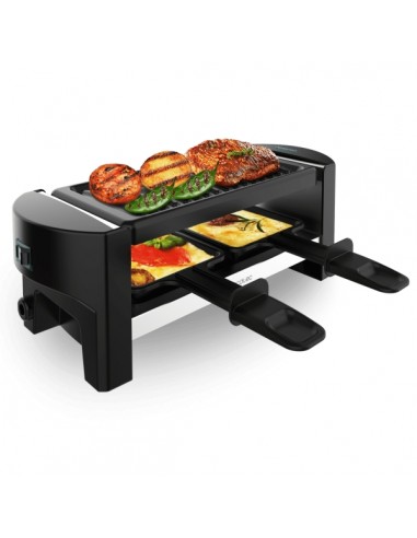 Cecotec Cheese and Grill 3200 Pocket Raclette - Potencia de 320W - Ideal para 2 Personas - Incluye Sartenes y Espatulas -