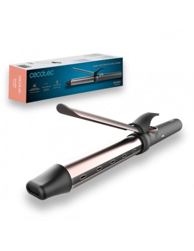 Cecotec Bamba SurfCare Epic Curly Sphere Rizador de 32mm - Cilindro Ceramica y Turmalina - Iones Negativos - Pantalla LED de