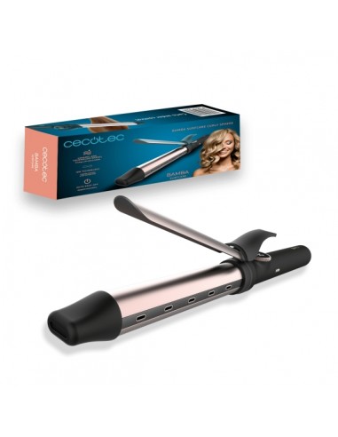 Cecotec Bamba SurfCare Curly Sphere Rizador de 28mm - Iones Negativos - Rizos Amplios y Naturales - Pantalla LED de