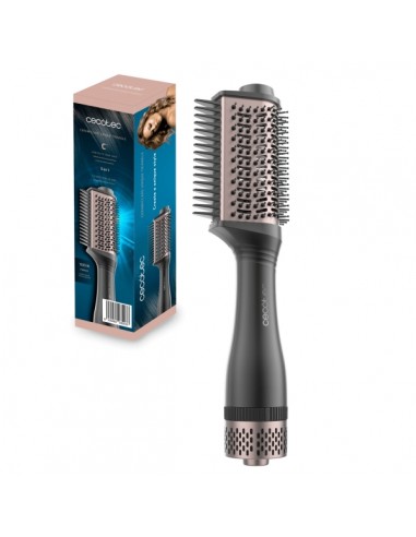 Cecotec Bamba CeramicCare Unique Triangle Cepillo Alisador 5 en 1 - 1200W - Control de Temperatura - Cerdas Desenredantes -