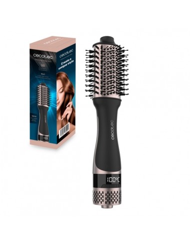 Cecotec Bamba CeramicCare Unique Touch Cepillo Alisador Ceramico - 1200W - Seca y Moldea - Funcion Aire Frio - 3 Temperaturas