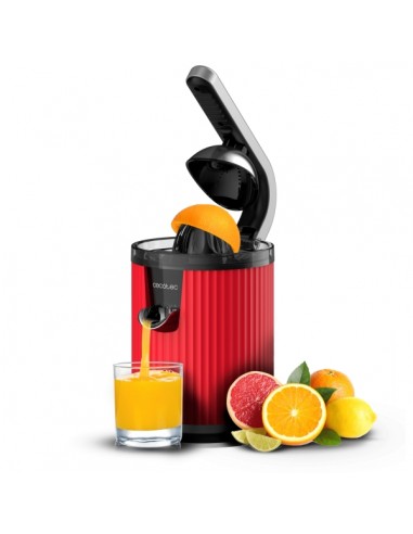 Cecotec Xqueeze RetroJuice 600 Exprimidor Electrico - 600W - Filtro de Acero Inoxidable - Conos Desmontables - Palanca de