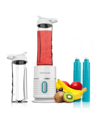 Cecotec Power Titanium 500 EasyGo Batidora de Vaso Portatil - 500W - Ergonomico - Apto para Lavavajillas - Tubos