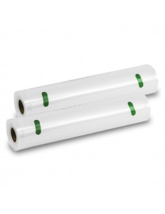 Cecotec Pack de 2 Rollos de 6m para Envasadora al Vacio - Temperatura Regulable - 28cm de Ancho - Color Transparente