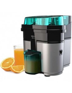 Cecotec EssentialVita Twice Black Exprimidor Electrico 90W - Vaso de 0.5L - Doble Cabezal y Cortador - Filtro para Pulpa