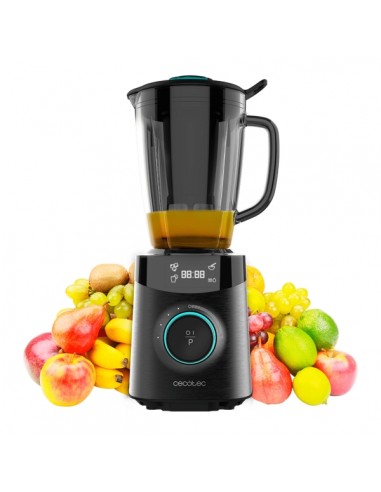 Cecotec Power Black Titanium 1800 Advance Batidora de Vaso - 1800W - Cuchilla de Titanio - Jarra de Vidrio 1.8L - Programas