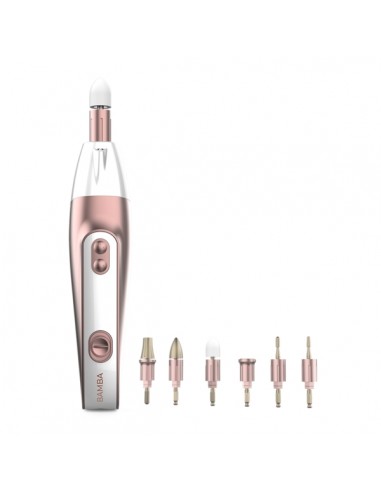 Cecotec Bamba PinkyCare 700 Perfect Nails Set de Manicura 7 en 1 - Cinco Velocidades - Cabezales Surtidos - Ergonomico y