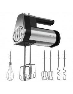 Cecotec PowerTwist 500 Full Steel Batidora de Varillas - Potencia 500W - Velocidad Ajustable - Incluye Accesorios -