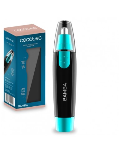 Cecotec Bamba PrecisionCare NoseTrim Cortapelos Inalambrico - Cuchilla de Acero Inoxidable - Ergonomico - Tapa Protectora