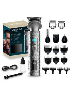 Cecotec PrecisionCare Samurai Profiling Afeitadora Recortadora 6 en 1 con Base - Autonomia 170min - Incluye Accesorios -