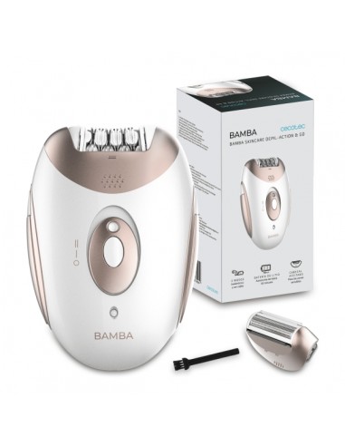 Cecotec Bamba SkinCare Depil-Action Go Depiladora de Arranque Inalambrica - Uso con Cable - Autonomia 40min - Cabezal Zonas