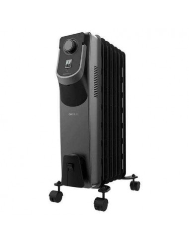 Cecotec ReadyWarm 7000 Space 360 Black Radiador de Aceite con 11 Modulos de 150x580mm - 1500W - Calienta hasta 25m2 -