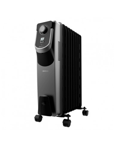 Cecotec ReadyWarm 9000 Space 360 Black Radiador de Aceite con 9 Modulos de 150x580mm - 2000W - Calienta hasta 22m2 -