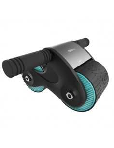 Cecotec Drumfit AB Fit Rueda Abdominal con Rebote - Sistema de Frenado Controlado - Compacto con Doble Rueda - Esterilla