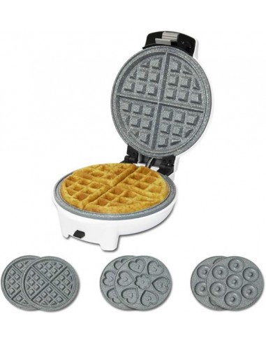 Cecotec Fun Gofrestone 3In1 Gofrera - Potencia de 700W - Placas Intercambiables - Revestimiento Antiadherente - Indicador