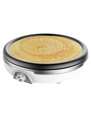 Cecotec Fun Crepestone XL Inox Crepera - 1350W - Acero Inoxidable - 38cm de Diametro - Antiadherente - Placa Extraible -