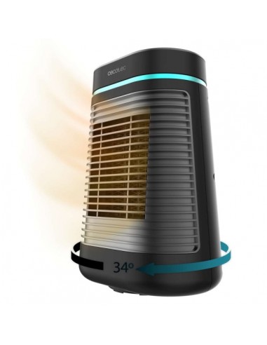 Cecotec ReadyWarm 1550 Max Ceramic Rotate Smart Calefactor Ceramico de Sobremesa - Potencia de 1500W - Oscilante - Pantalla