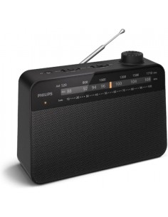 Philips TAR2509 Radio Portatil FM AM - Altavoz 3.5â de Sonido Claro - Alimentacion por Pilas D o CA - Control de Tono -