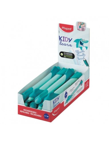 Maped Kidy Lern Magic Boligrafo Borrable con Guia para Dedos - Modelo Tiburon - Tinta Color Azul - Recomendado para NiÃ±os