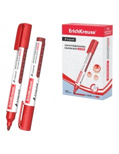 Erichkrause Liquid LW-600 Marcador de Pizarra Blanca - Tinta Liquida a Base de Alcohol - Punta en Forma de Bala - Ancho de