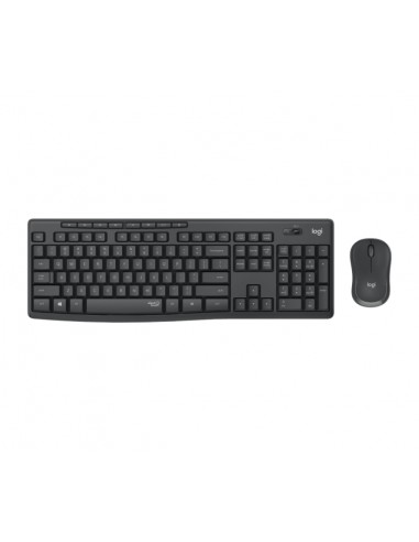 Logitech MK295 Pack Inalambrico Teclado Frances-Raton 1000dpi 3 Botones - Teclas y Botones Silenciosos - Uso Ambidiestro
