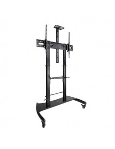 Tooq Ares Soporte de Suelo con Ruedas con Regulacion de Altura para Pantallas 60"-100" - Color Negro