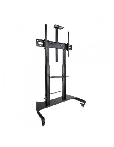 Tooq Ares Soporte de Suelo con Ruedas con Regulacion de Altura para Pantallas 60"-100" - Color Negro