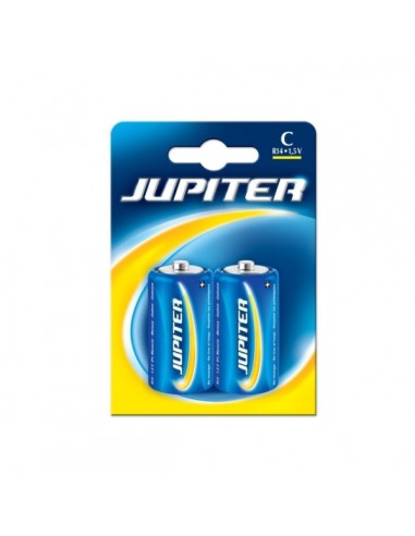 Jupiter Pack de 2 Pilas Salinas C R14 - Pilas Salinas para Aparatos de Bajo Consumo