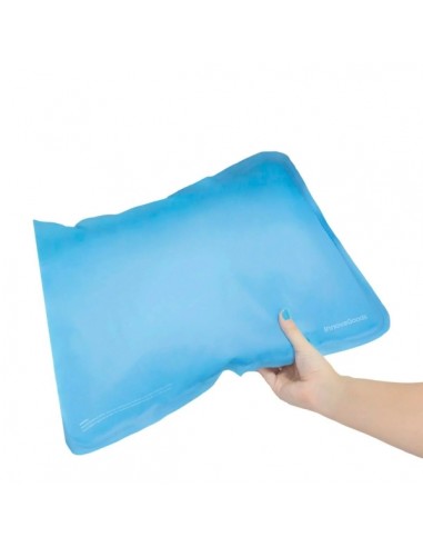 Innovagoods Refrish Cojin Refrescante Rellenable - Apto para Frigorifico - PVC - 52x35cm - Color Azul