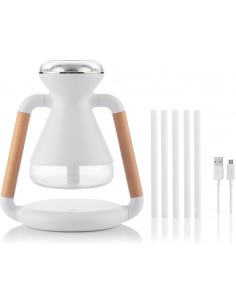 Innovagoods Misvolt Humidificador Difusor de Aromas 3 en 1 - Cargador Inalambrico - Deposito de 230ml - Silencioso - Incluye