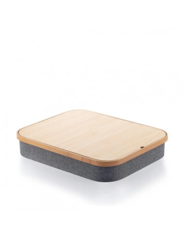 Innovagoods Larage Soporte para Portatil - Multifuncion - Bandeja de Almacenaje - Correa Interior de Sujecion - 40.5x33x6.5cm