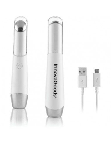 Innovagoods Therey Masajeador de Ojos Antiedad 3 en 1 - Bateria 300mAh - Fototerapia - Termoterapia - Vibracion - Recargable