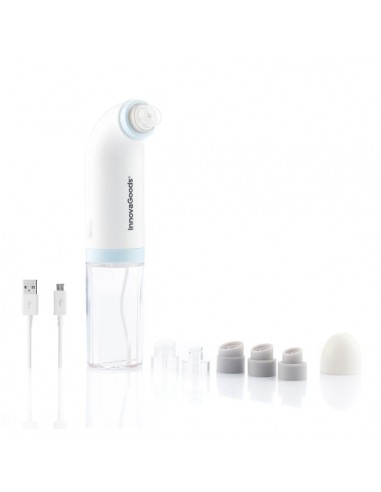 Innovagoods Hyser Hidrolimpiador Facial de Impurezas Recargable - Bateria 400mAh - 2 Depositos de 40ml - Cable 80cm -