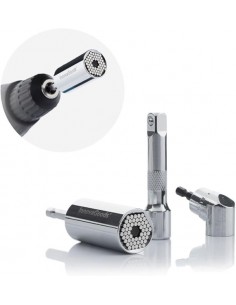 Innovagoods Uniscrew Llave de Vaso Universal - Incluye Accesorios - Multifuncion - Tornilleria Entre 7-19mm - 2.5x5cm - Color