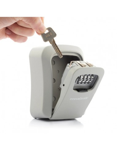 Innovagoods LorK Caja de Seguridad Compacta para Llaves - Incluye Accesorios - Multifuncion - Cerradura de Combinacion -