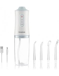 Innovagoods Denter Irrigador Dental Inalambrico - Potencia 4W - Presion 110psi - Bateria 2000mAh - Deposito de 220ml - IPX6 -