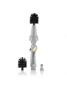 Innovagoods Twise Cepillo Rotatorio para Manguera - Regulador de Presion - Multifuncion - 39x7x7cm - Color Gris y Amarillo