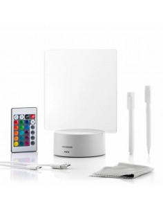 Innovagoods Lemo Tablero de Notas y Mensajes LED - Incluye Cable USB - RGB de Intesidad Regulable - Mando a Distancia -